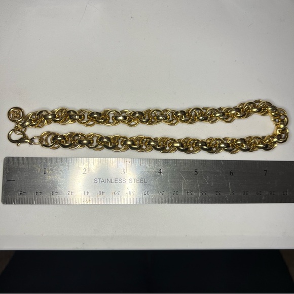 Vintage Givenchy Gold Tone Chunky Necklace - Picture 3 of 3